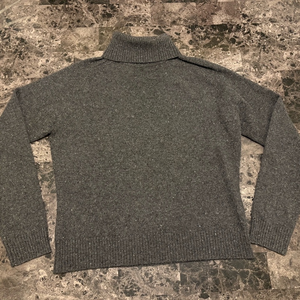 Valerie Separates Petite Cashmere Turtleneck Sweater Gray PM Soft Knit